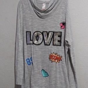 Cowl Neck Sweatshirt